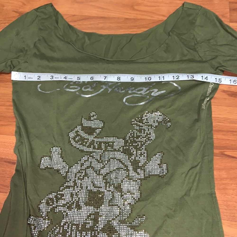 Ed Hardy by Christian Audigier Rhinestone Top - Picture 10 of 10